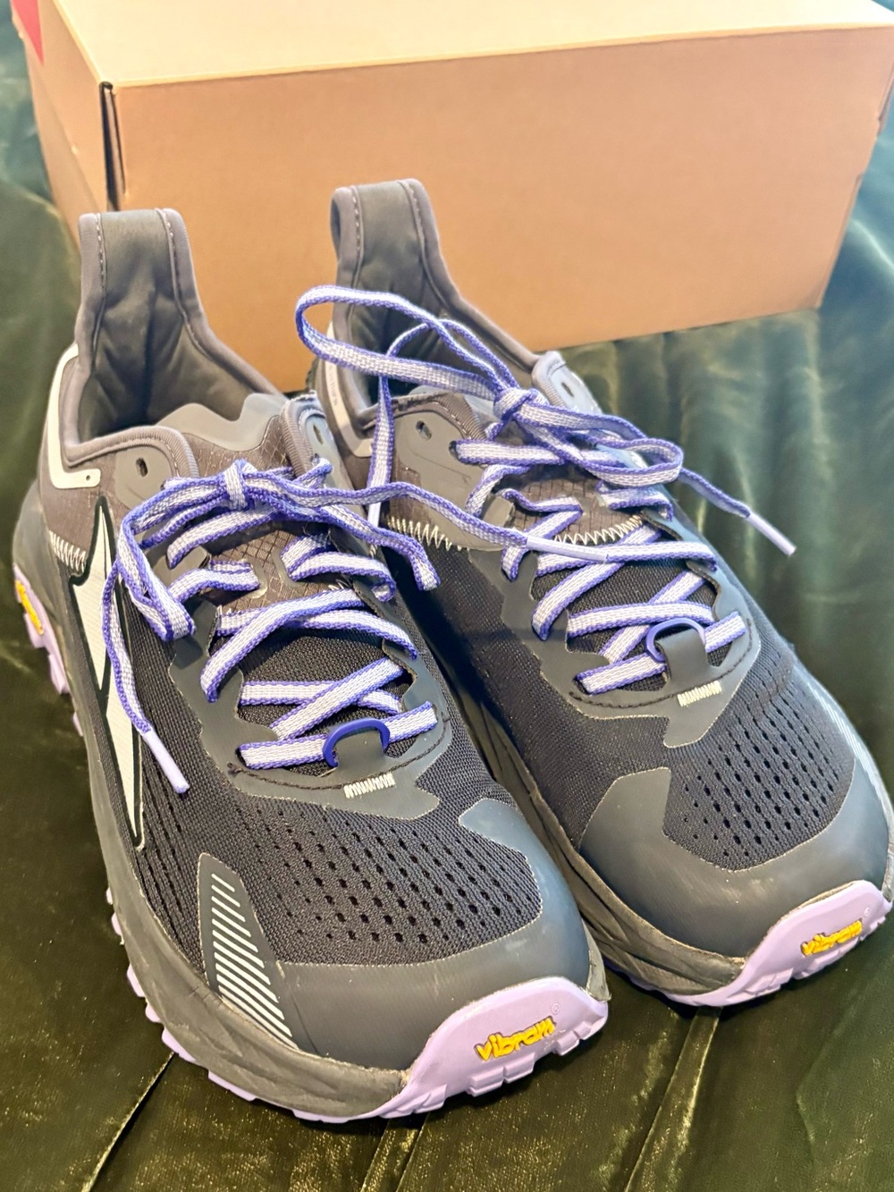 Women's Altra Trail Running Sneakers - Black with Purple Accents Great Condition